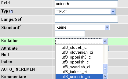 utf8-Kollation 2