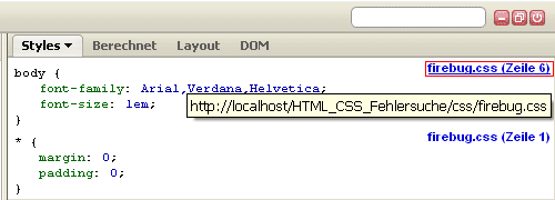 CSS-Anweisungen