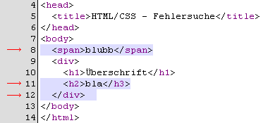 HTML Validator Quellcode