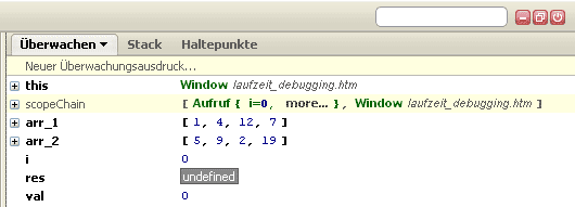Laufzeitdebugging 9